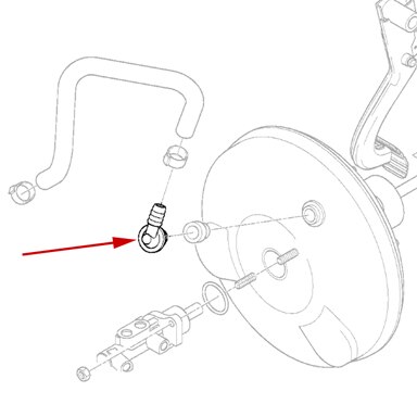 Genuine BMW E46 325Ci 330Ci Brake Booster Vacuum Hose - 34336751108