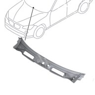 Front Bumper Tow Hook Cover For BMW E84 X1 2013-2015 – Gray, Direct Replacement