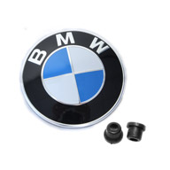 BMW NEW 1 2 3 4 5 7 X1 X5 X6 SERIES HOOD EMBLEM WITH SECURING GROMMET 2 PIECES 
