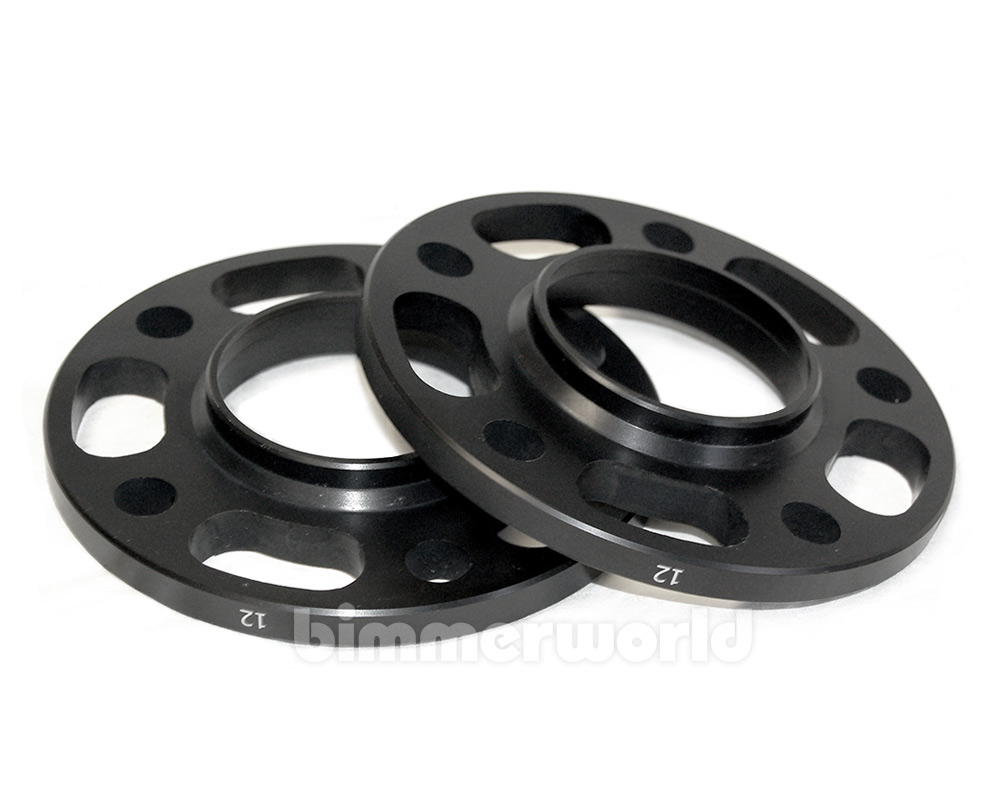 Black Alloy Wheel Spacers 5mm Bmw 1 2 3 5 6 7 8 Series M12x1.5 Bolts 5x120 72.6