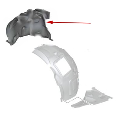Front Right Fender Liner (Aft) for BMW F30/F31 3-Series Sedan and Wagon