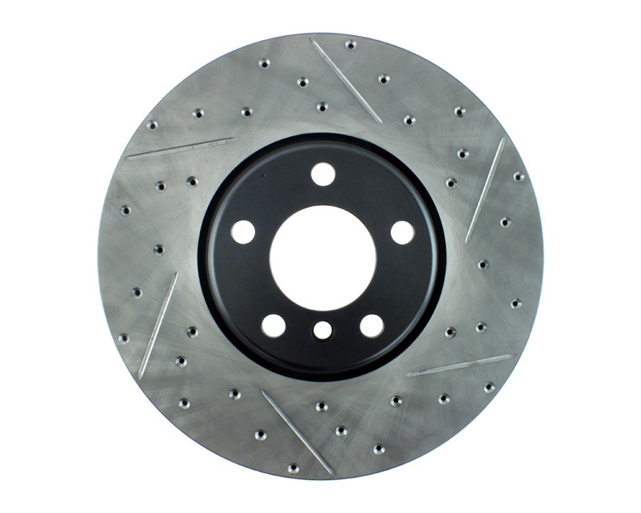 Front Left Drilled & Slotted Brake Rotor, StopTech - F10 550i, F06