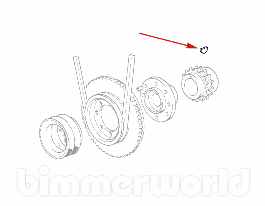 Woodruff Key for Crankshaft Sprocket M20 M42 M44 M50 M52 M54 S52 M60 M62