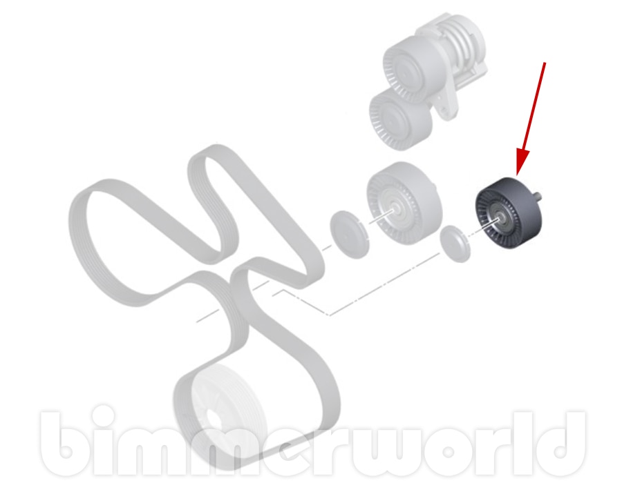 Deflection Roller for Serpentine Belt E82 E90 E92 E93 E84 (N55)