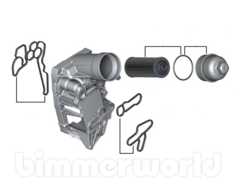 Engine Oil Filter Housing Genuine BMW N47 N57 Diesel F30 F31 F10 F02