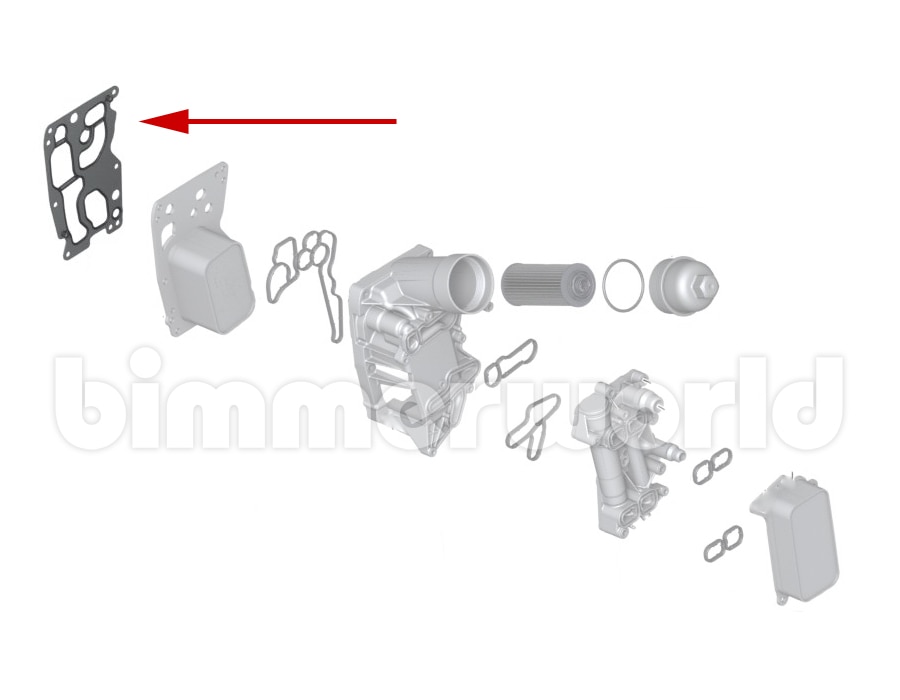 Base Gasket for Oil Filter Housing Assembly BMW N47/N57 Diesel