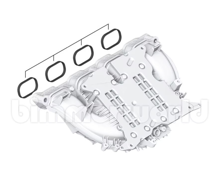 Intake Manifold Gasket Set (4pieces) OEM Elring N20/N26 Engines
