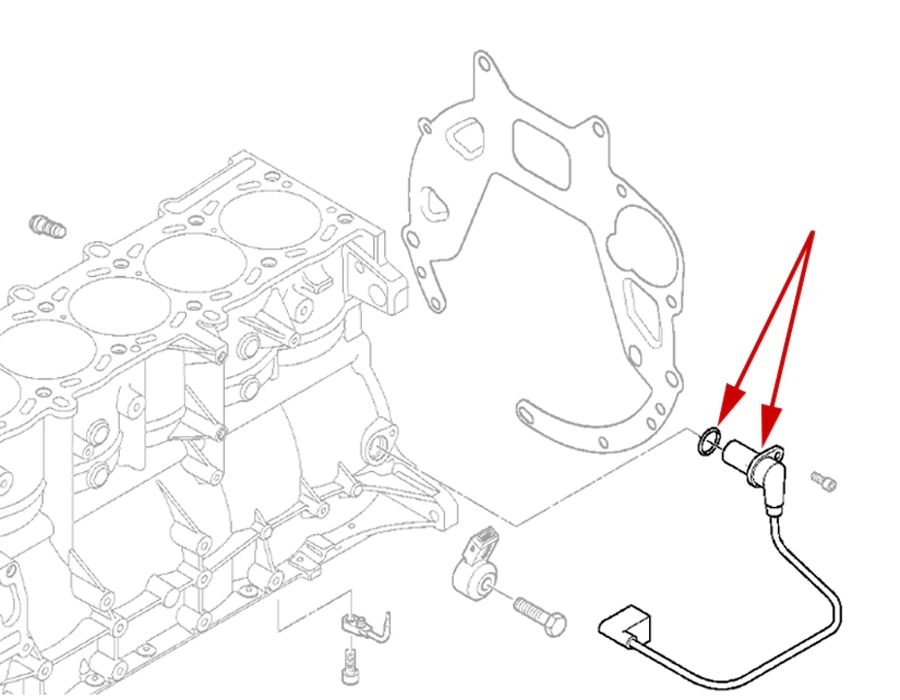 Crankshaft Position Sensor, Genuine BMW S54 Engine