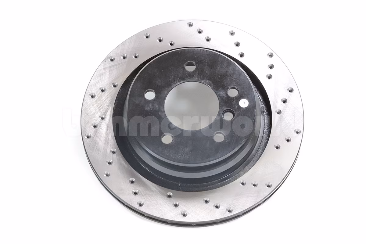 Rear Left CrossDrilled Brake Rotor, StopTech E36 M3, MZ3