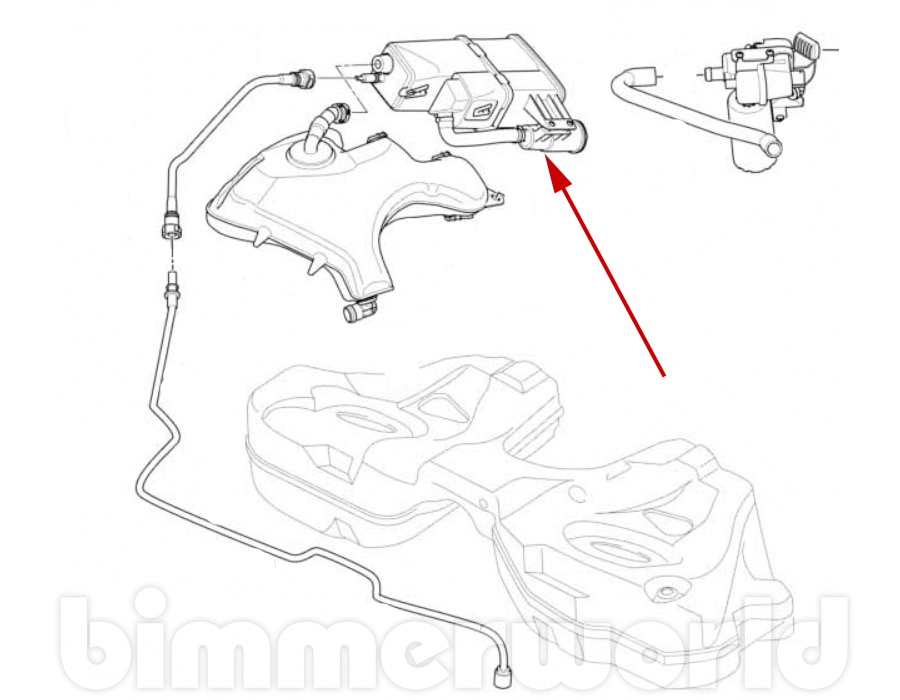Charcoal Canister for Fuel Evap System E65 E66 750i 750Li 760Li 2007 2008