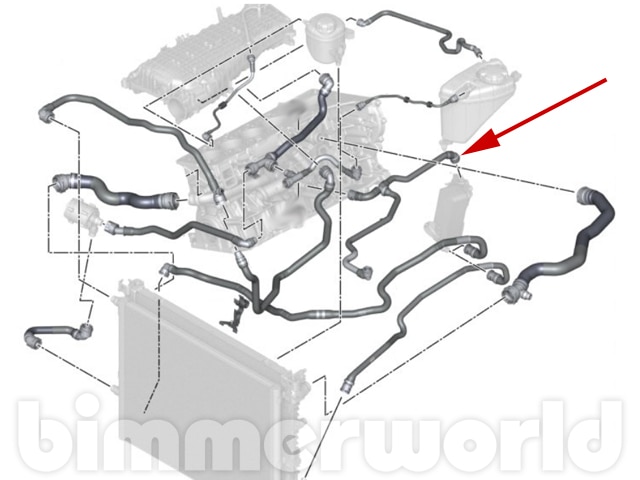 Coolant Line (Trans Cooler-Expansion Tank) - G30 540i G12 740i (B58A)