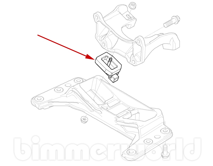 Transmission Mount Genuine BMW E60 545i 550i & E63 E64 645Ci 650i
