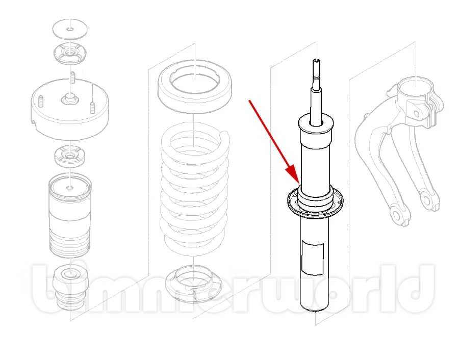 Front Strut / Shock Genuine BMW E70 X5 Base (20072013)