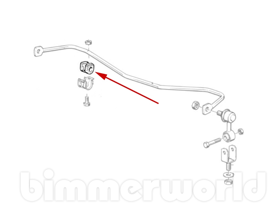 Front Sway Bar Bushing (19mm) Genuine BMW E30 M3 (19871991)