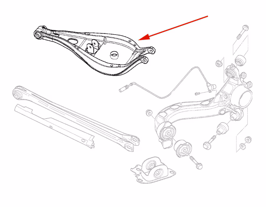 Rear Left Control Arm for BMW E46 3Series, E85/E86 Z4