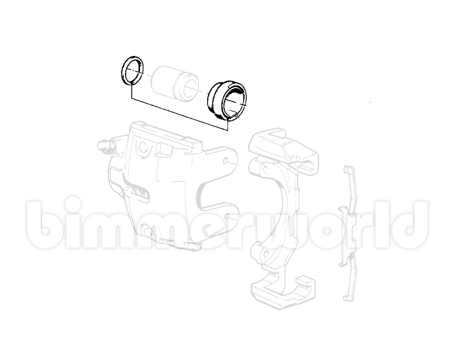 Front Caliper Rebuild Kit Genuine BMW E30 M3 E36 E46 Z3, Z4
