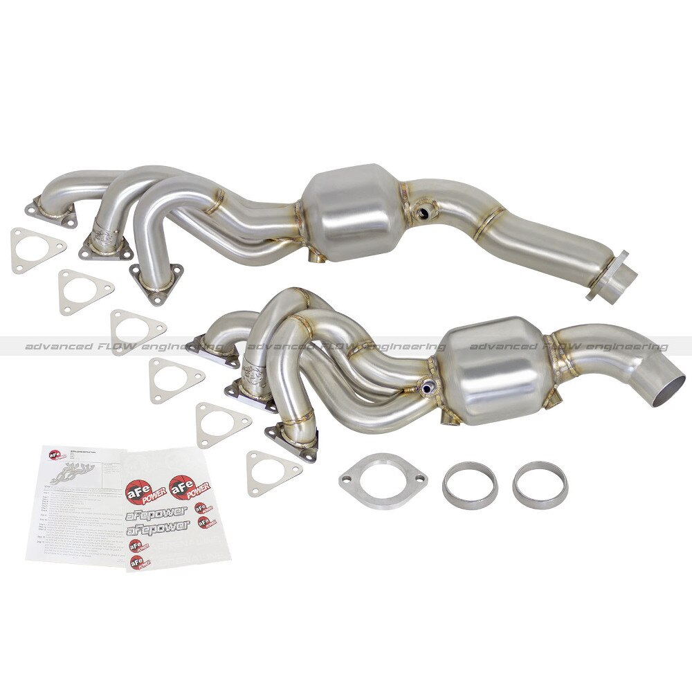 aFe Twisted Steel Racing Headers with Cats E46 M3