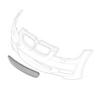 thumbnail image 2 of Genuine BMW E92 E93 335i 335xi Front Center Bumper Grille – New OEM Part 51117175298 2 of 6