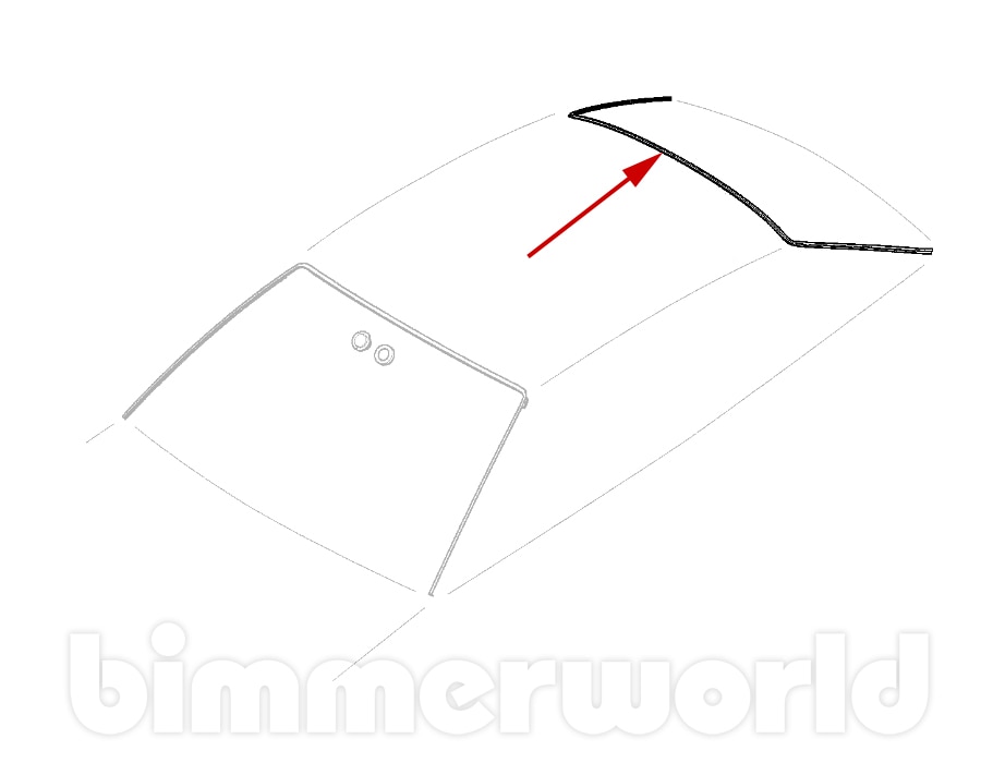 Rear Windshield Molding E46 2Door Coupe (20002006)