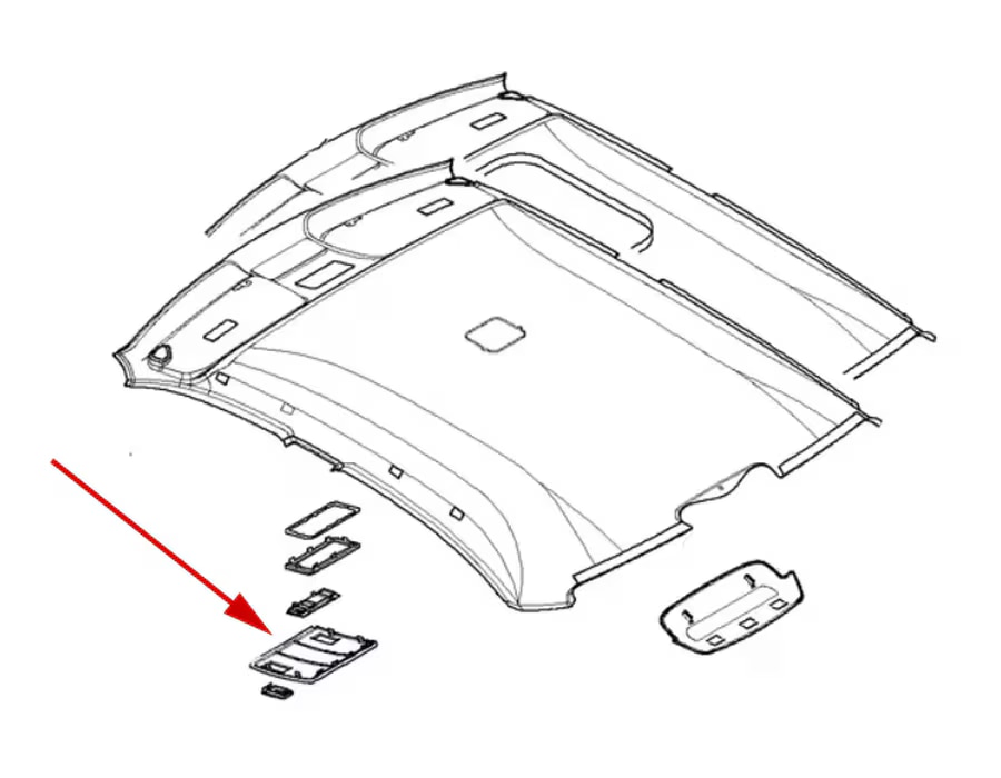 Genuine BMW Cover for Sunroof Motor Black E46 Sedan/Wagon