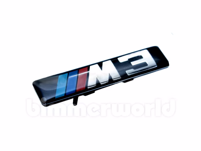 Genuine BMW M3 Fender Emblem With Backing Plate - E46 M3
