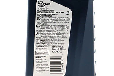 BMW TwinPower Turbo 0W30 Synthetic Engine Oil (1 Liter)