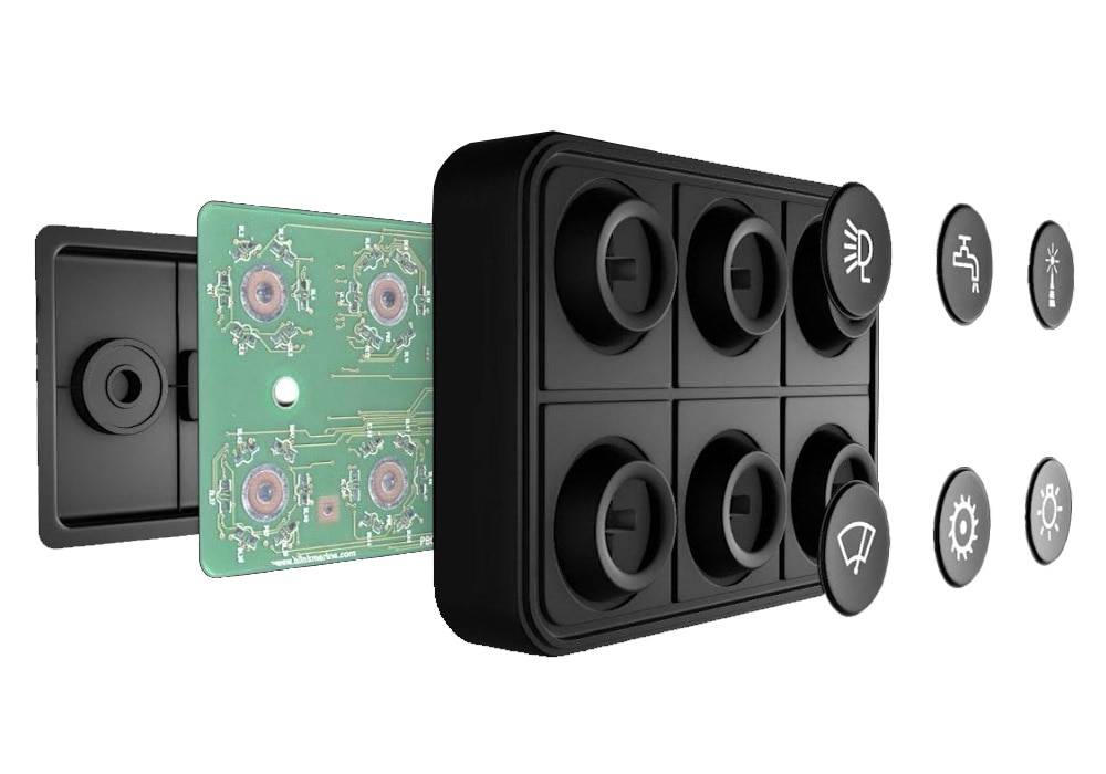 AiM PDM CAN Configurable Keypad, 8 Button