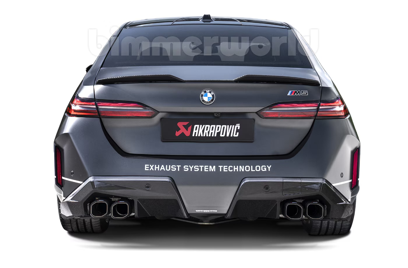 Akrapovic Carbon Fiber Rear Trunk Lip Spoiler, BMW G90 M5 Sedan