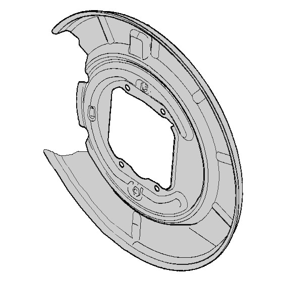 Genuine BMW Brake Backing Plate Rear Right 34211158992 E36 E46 E85