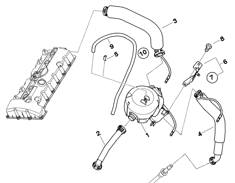 Genuine Crankcase Breather Hose Return Pipe