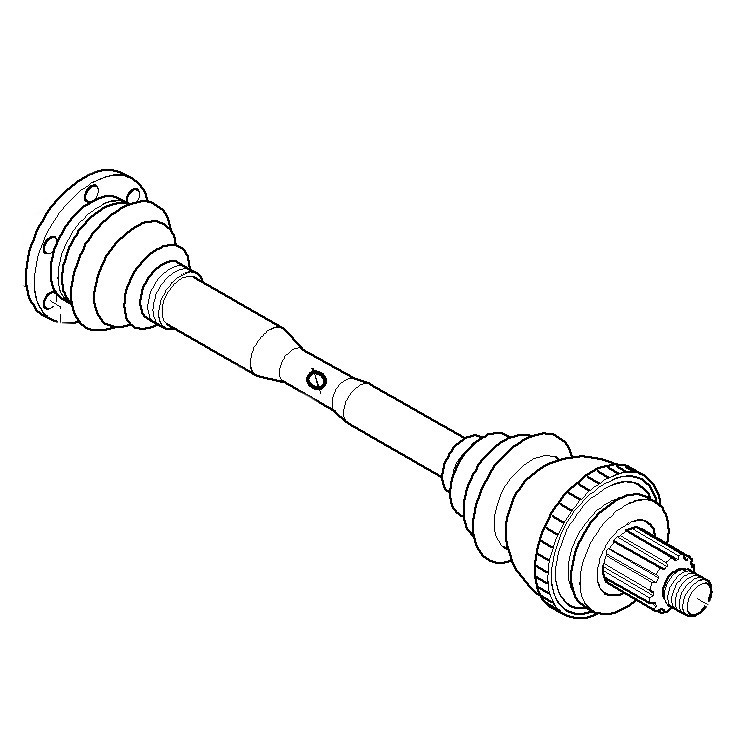 Genuine BMW Rear Axle Right E46 325/330 with Manual 33217504523