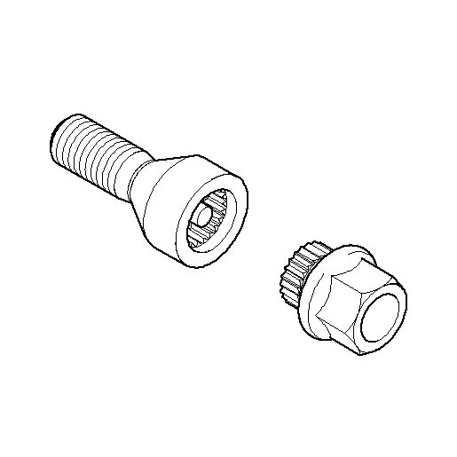 Genuine BMW Set Wheel Locks M14X1,5 36136786426 E65,E83