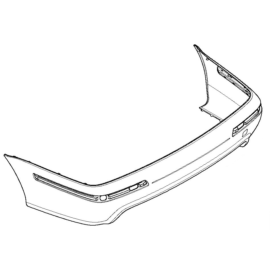 Genuine BMW Rear Bumper Cover E39 M5 540i 530i 528i 525i 51122498489