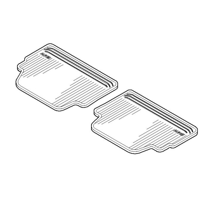 Rubber AllWeather Floor Mats, Rear BMW E88 128i 135i Convertible