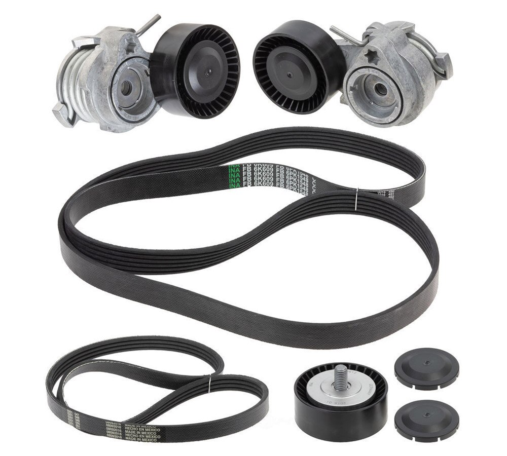 Engine and A/C Drive Belt & Tensioner Kit for BMW E60 545i/550i, E63