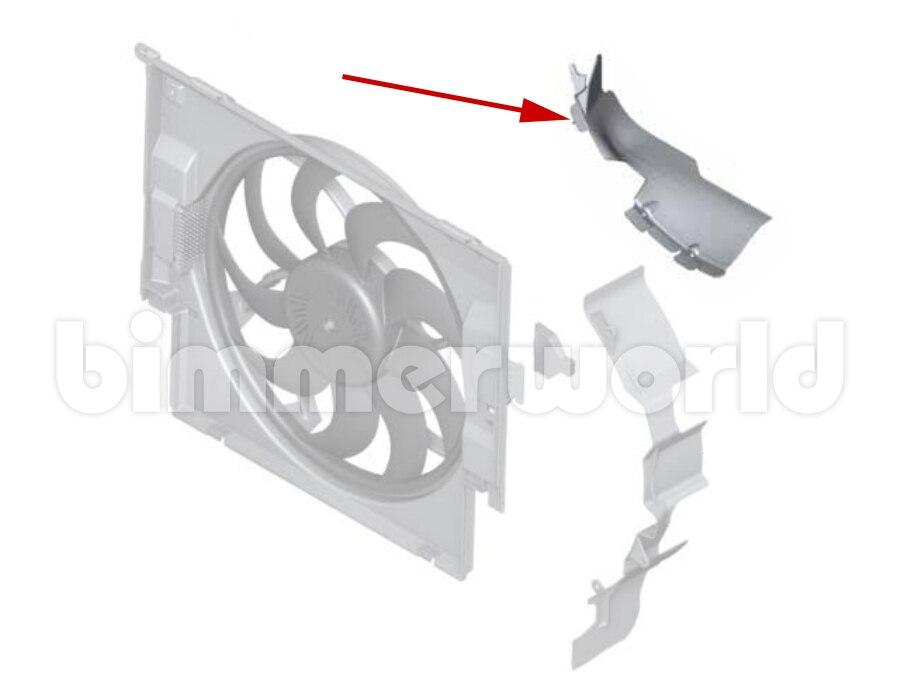 F8X M2 M3 M4 Duct Radiator Fan Shroud BMW 17112284794