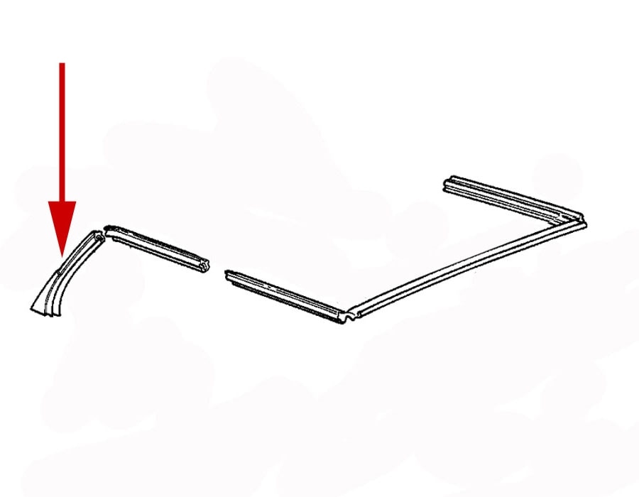 Right Side Rear Seal For Convertible Top E36 318i 323i 325i 328i M3