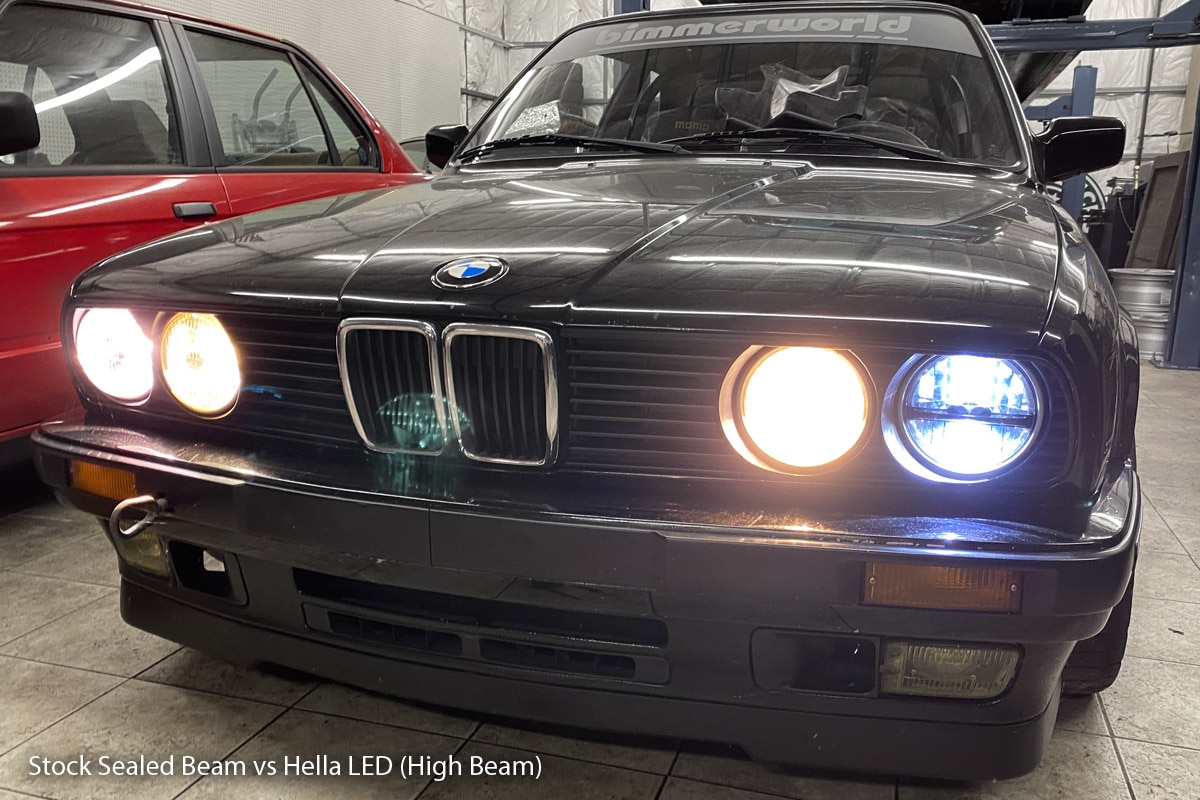 Hella 5.75" LED Headlight Kit Replaces Sealed Beam (BMW E30 E28 E24)