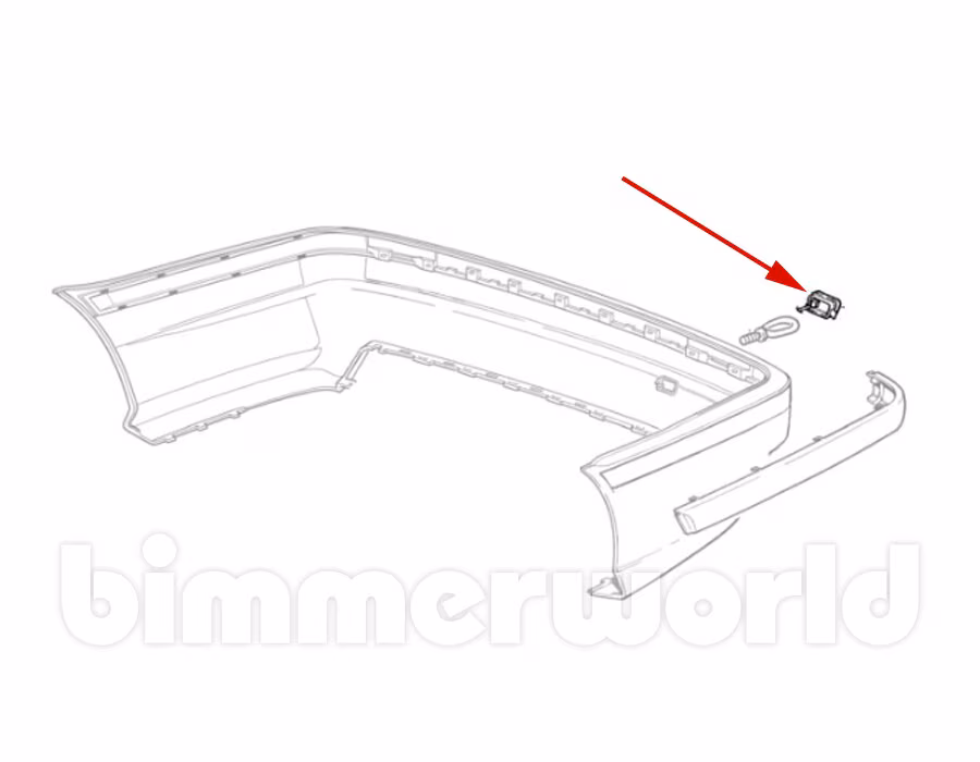 Rear Tow Hook Cover, Genuine BMW E36 3Series Base