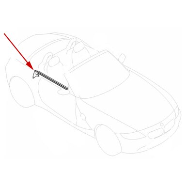thumbnail image 2 of Genuine BMW Z4 E85 E86 Clear Side Marker Light – Left Side, 2002-2008, OEM 2 of 2