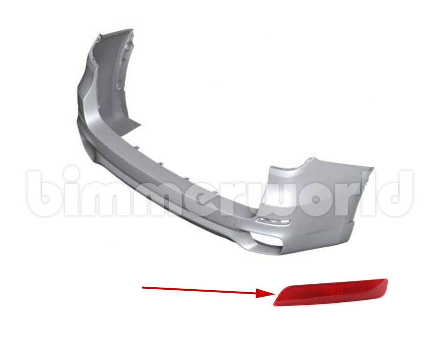 Bumper Reflector, Rear Right Genuine BMW F15 X5 M Sport