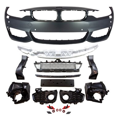 thumbnail image 2 of For BMW F32 F33 4 Series 14-20 M-Sport Style Front Bumper Cover - Unpainted Primed Finish, Direct Fit Without PDC Holes 2 of 4