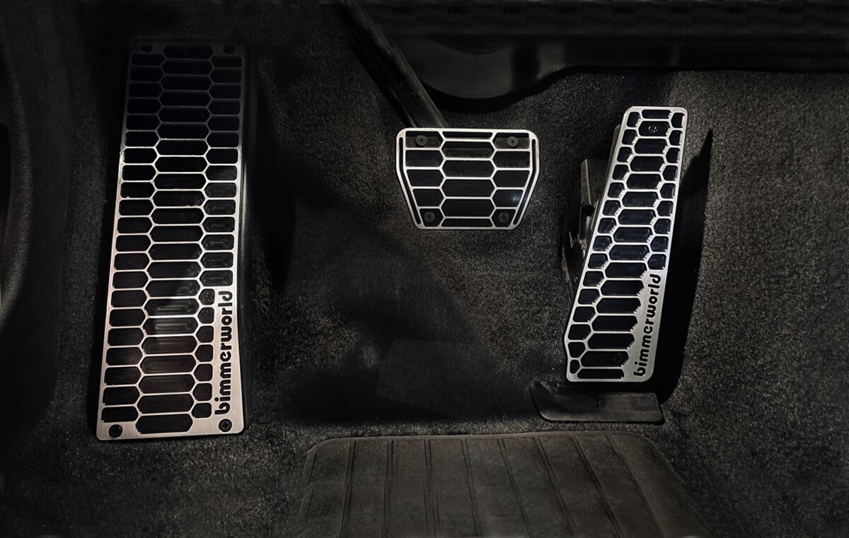 Stainless Steel Pedal Pad Set – Accelerator, Brake, Footrest – For BMW M2 M3 M4 F80 F82 F87, No Drill