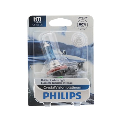 エルヴィナス フェアリューション 　& エルヴィナス クリスタリューション Philips CrystalVision Platinum H11 Bulb, 55 Watt - Replaces
