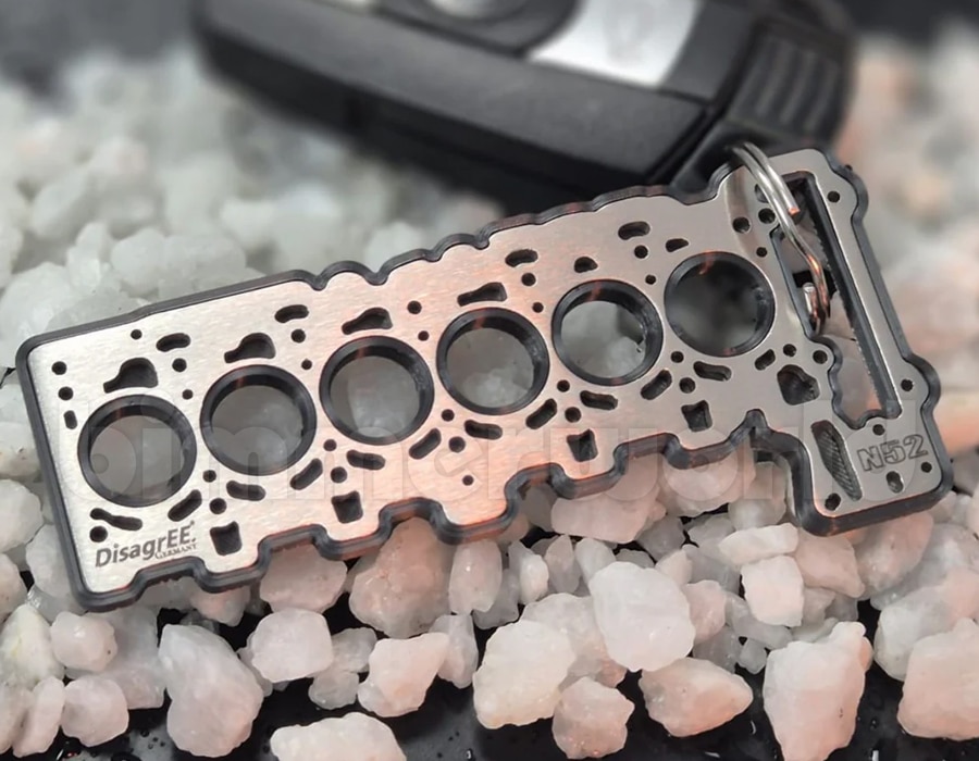 E46 Key Chain - Stainless Steel (Black) For BMW E46 Chassis - Newjerseybimmers.com