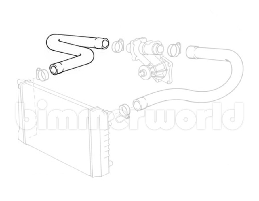 New Radiator Hose Upper For 540 740 E38 7 Series BMW 740iL E39 5 - Foto 9