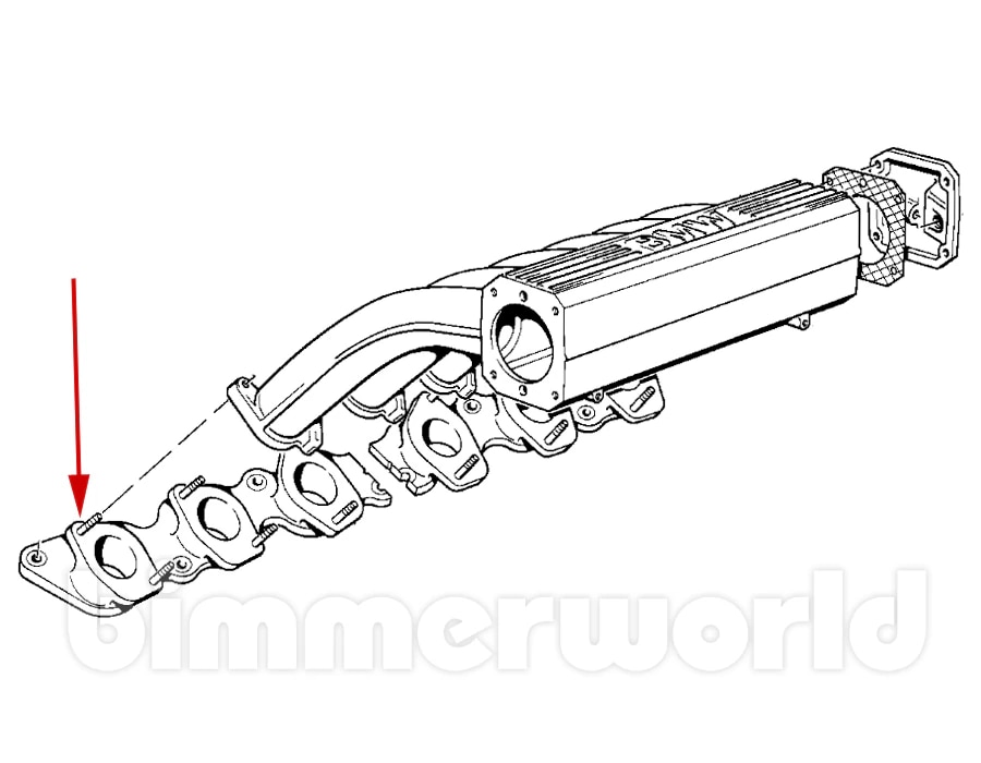 Intake Manifold Gasket (Forward), BMW E32 E38 750iL & E31 850Ci
