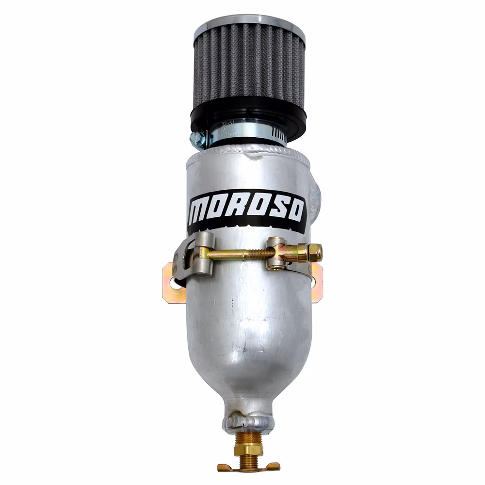 Moroso Aluminum Breather Catch Can Panel Mount