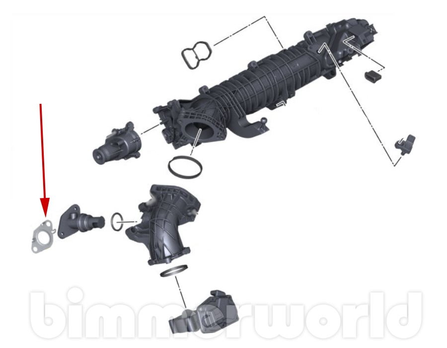 Steel Gasket for EGR Valve N47 N57 Diesel F10 535d F15 X5 35d