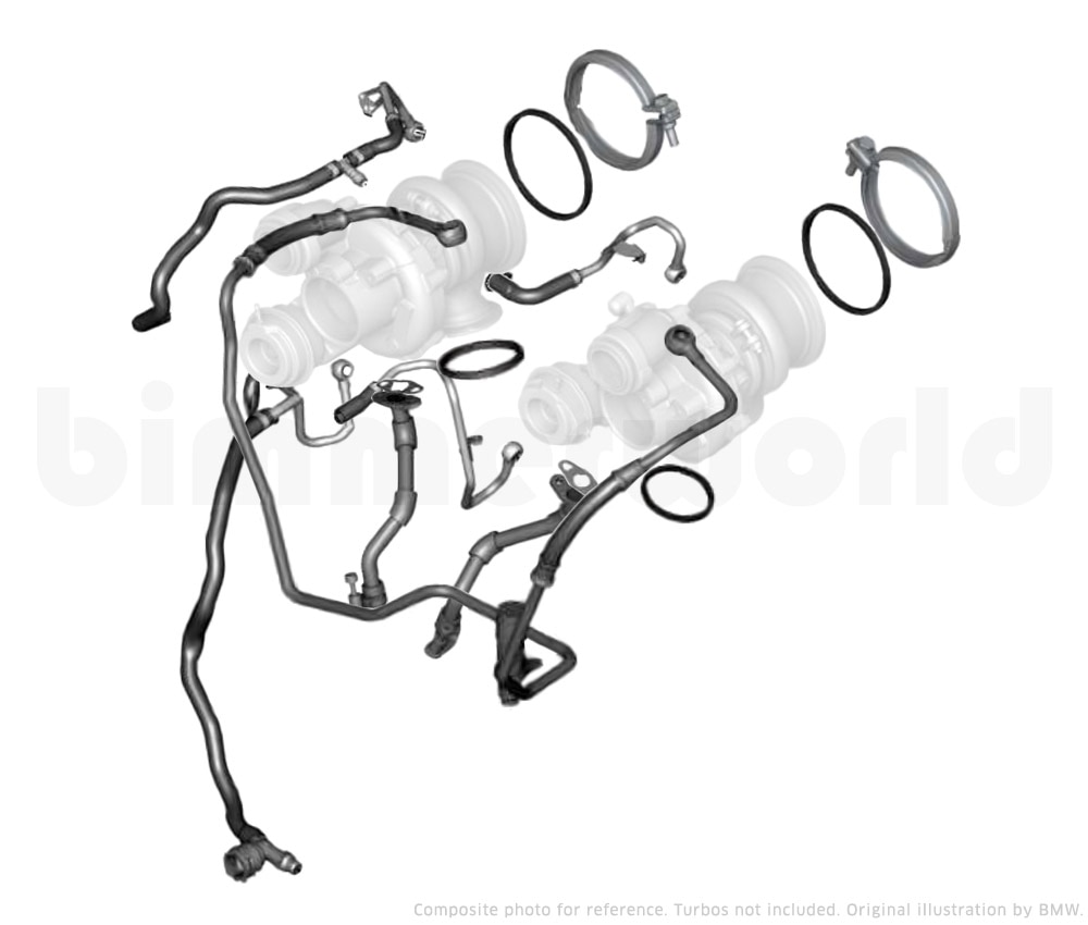 Rein N63TU Turbocharger Install Kit for BMW 550i/650i/750i